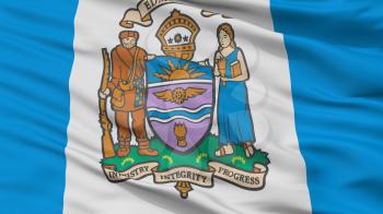 Edmonton City Flag, Country Canada, Closeup View, 3D Rendering
