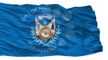 Mississauga City Flag, Country Canada, Isolated On White Background, 3D Rendering