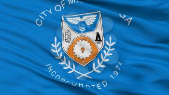 Mississauga City Flag, Country Canada, Closeup View, 3D Rendering