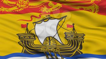 New Brunswick City Flag, Country Canada, Closeup View, 3D Rendering