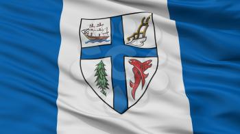New Westminster City Flag, Country Canada, British Columbia Province, Closeup View, 3D Rendering