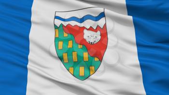 Northwest Territories City Flag, Country Canada, Closeup View, 3D Rendering