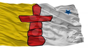 Nunavut City Flag, Country Canada, Isolated On White Background, 3D Rendering