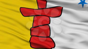 Nunavut City Flag, Country Canada, Closeup View, 3D Rendering