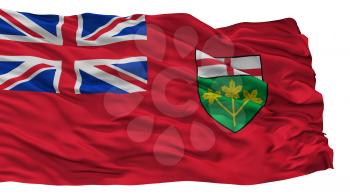 Ontario City Flag, Country Canada, Isolated On White Background, 3D Rendering