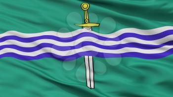 Ptbo City Flag, Country Canada, Closeup View, 3D Rendering