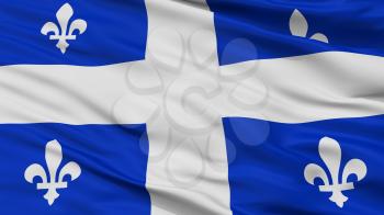 Quebec City Flag, Country Canada, Closeup View, 3D Rendering