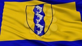 Richmond City Flag, Country Canada, British Columbia Province, Closeup View, 3D Rendering