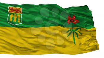 Saskatchewan Province City Flag, Country Canada, Isolated On White Background, 3D Rendering