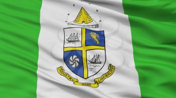 St Catharines City Flag, Country Canada, Ontario, Closeup View, 3D Rendering