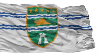 Surrey City Flag, Country Canada, British Columbia Province, Isolated On White Background, 3D Rendering