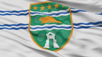 Surrey City Flag, Country Canada, British Columbia Province, Closeup View, 3D Rendering