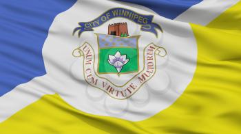 Winnipeg Fair City Flag, Country Canada, Closeup View, 3D Rendering