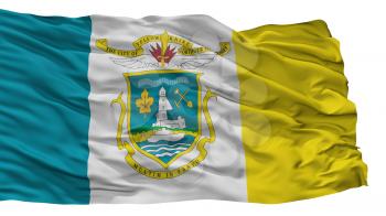 Yellowknife City Flag, Country Canada, Northwest Territories, Isolated On White Background, 3D Rendering