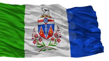 Yukon City Flag, Country Canada, Isolated On White Background, 3D Rendering
