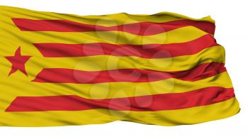 Catalan Nationalism Flag, Isolated On White Background, 3D Rendering