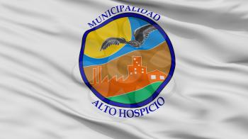 Alto Hospicio City Flag, Country Chile, Closeup View, 3D Rendering