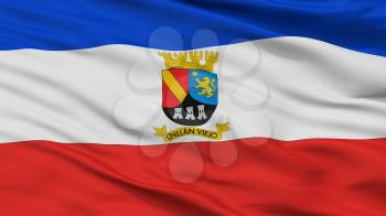 Chillan Viejo City Flag, Country Chile, Closeup View, 3D Rendering