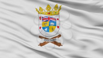 Coquimbo City Flag, Country Chile, Closeup View, 3D Rendering