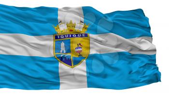 Iquique City Flag, Country Chile, Isolated On White Background, 3D Rendering