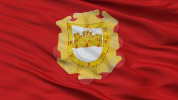 La Serena City Flag, Country Chile, Closeup View, 3D Rendering