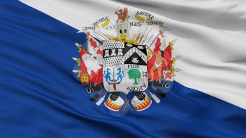 Osorno City Flag, Country Chile, Closeup View, 3D Rendering