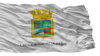 Paine City Flag, Country Chile, Isolated On White Background, 3D Rendering