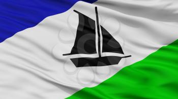 Puerto Montt City Flag, Country Chile, Closeup View, 3D Rendering