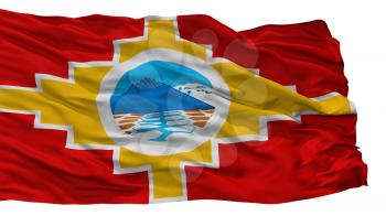 Santa Barbara City Flag, Country Chile, Isolated On White Background, 3D Rendering
