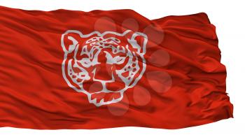 Roja Del Partido De Tigre City Flag, Country Argentina, Isolated On White Background, 3D Rendering