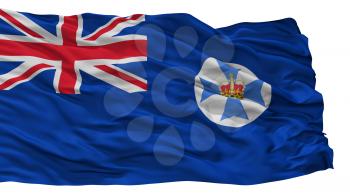 Queensland City Flag, Country Australia, Isolated On White Background, 3D Rendering