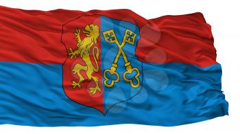 Lida City Flag, Country Belarus, Isolated On White Background, 3D Rendering