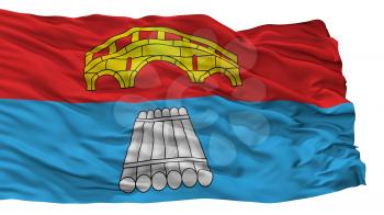 Mosty City Flag, Country Belarus, Isolated On White Background, 3D Rendering
