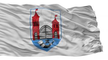 Skidal City Flag, Country Belarus, Isolated On White Background, 3D Rendering