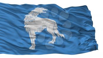 Wolkowysk City Flag, Country Belarus, Isolated On White Background, 3D Rendering