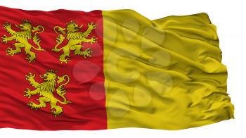 Chievres City Flag, Country Belgium, Isolated On White Background, 3D Rendering