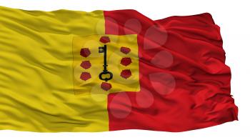 Comines Warneton City Flag, Country Belgium, Isolated On White Background, 3D Rendering