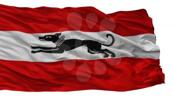 Damme City Flag, Country Belgium, Isolated On White Background, 3D Rendering