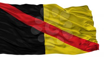 Fontaine Leveque City Flag, Country Belgium, Isolated On White Background, 3D Rendering