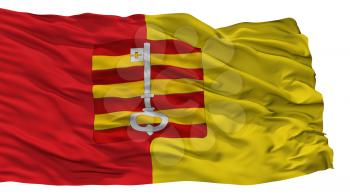 Lessines City Flag, Country Belgium, Isolated On White Background, 3D Rendering