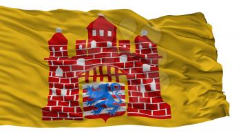 Oudenburg City Flag, Country Belgium, Isolated On White Background, 3D Rendering