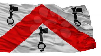 Tielt City Flag, Country Belgium, Isolated On White Background, 3D Rendering
