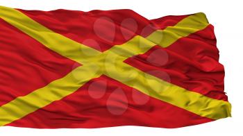 Virton City Flag, Country Belgium, Isolated On White Background, 3D Rendering