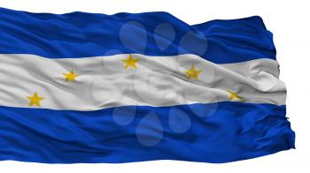 Vallegrande Province City Flag, Country Bolivia, Isolated On White Background, 3D Rendering