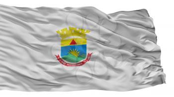 Belo Horizonte City Flag, Country Brasil, Minas Gerais, Isolated On White Background, 3D Rendering