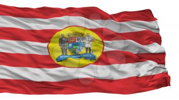 Blumenau City Flag, Country Brasil, Isolated On White Background, 3D Rendering