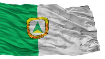 Cuiaba City Flag, Country Brasil, Isolated On White Background, 3D Rendering