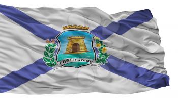 Fortaleza City Flag, Country Brasil, Isolated On White Background, 3D Rendering