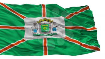 Goiania City Flag, Country Brasil, Isolated On White Background, 3D Rendering