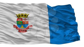 Niteroi City Flag, Country Brasil, Isolated On White Background, 3D Rendering